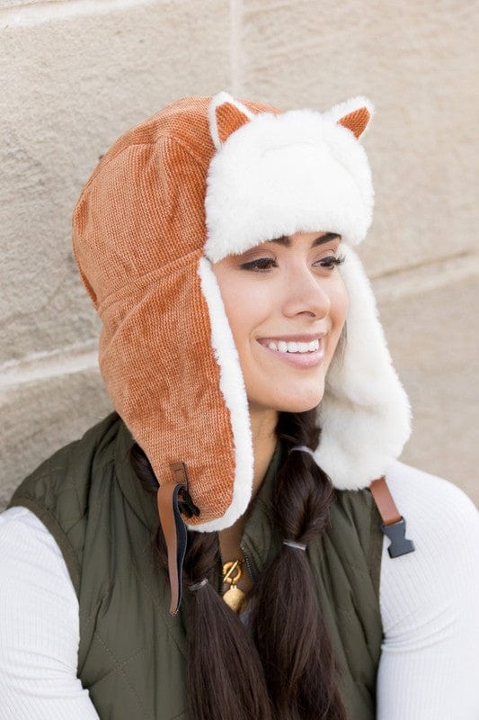 Camel / OneSize Kitten Ear Trapper Hat