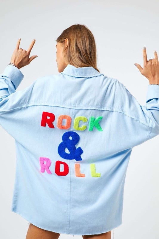 Rock n Roll Multi Colored Letters Shirt