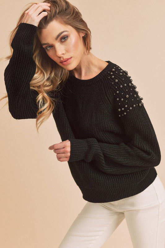 Aemi + Co BLACK / S Sylvia Sweater