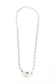 Aili's Corner 18K STAINLESS STEEL HANDCUFF NECKLACE