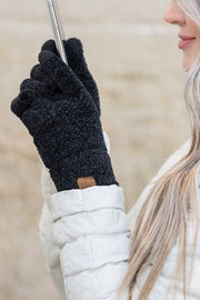 Black / OneSize CC Chenille Touch Gloves