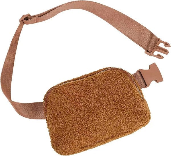 Aili's Corner Handbags Lola Boucle Sherpa Sling/Belt Bag