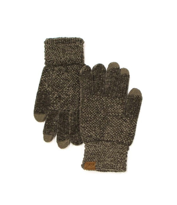 New Olive / OneSize CC Chenille Touch Gloves