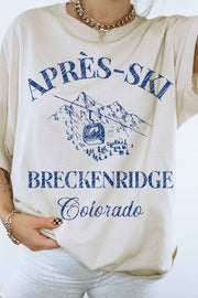 ALPHIA Shirts & Tops SAND / SMALL Apres Ski Breckenridge Colorado Graphic Tee