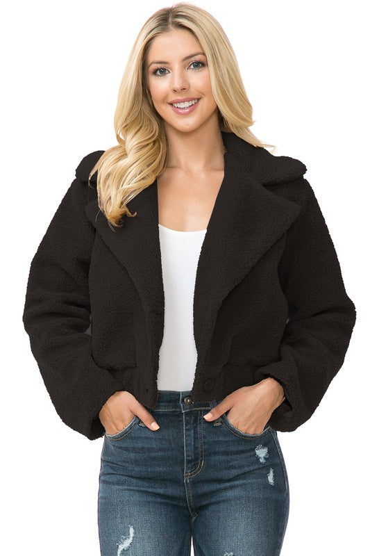 Annva USA Coats & Jackets BLACK / S Women's Faux Fur Jacket