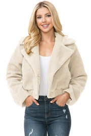 Annva USA Coats & Jackets IVORY / S Women's Faux Fur Jacket