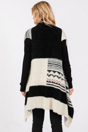 Aztec Pattern Fuzzy Knit Winter Vest