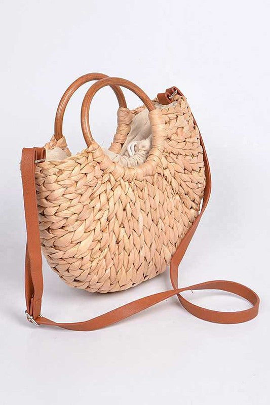 Straw Weaved Swing Clutch