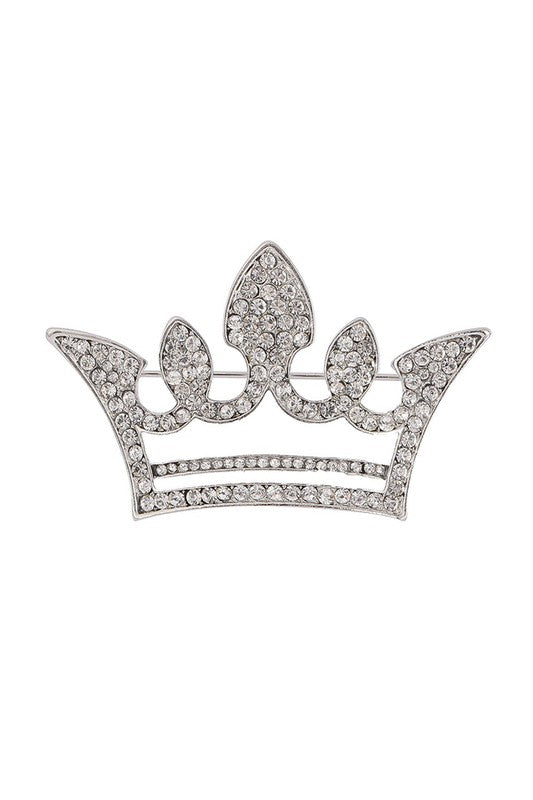 Bella Chic Brooches & Lapel Pins Rhinestone Crown Brooch