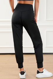 Bella Love Boutique California LLC Bottoms/Pants & Culotte Black Exposed Seam High Waist Pocketed Joggers