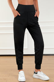 Bella Love Boutique California LLC Bottoms/Pants & Culotte Black Exposed Seam High Waist Pocketed Joggers