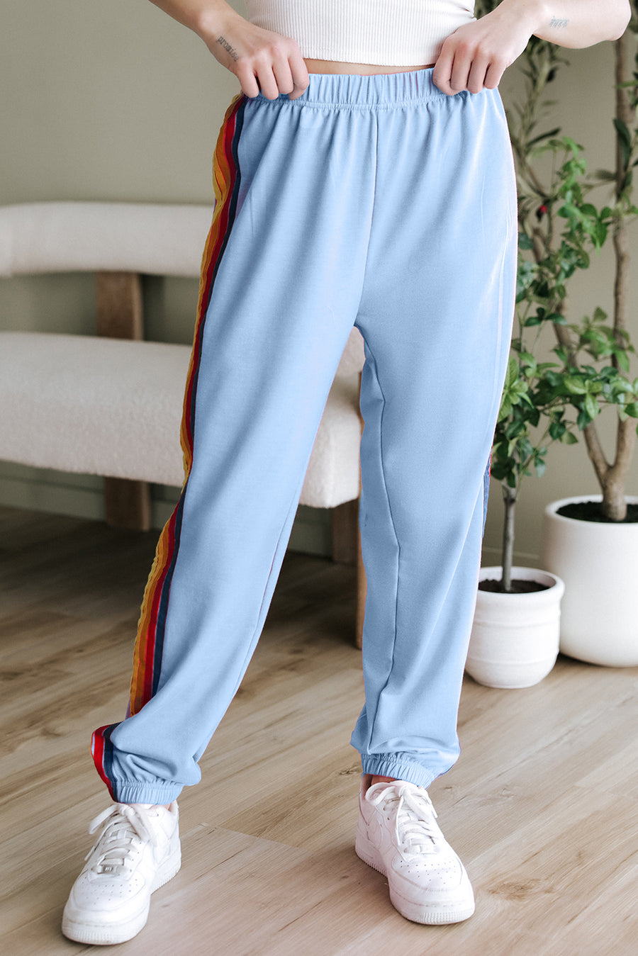 Bella Love Boutique California LLC Bottoms/Pants & Culotte Dark Grey Counting Rainbows High Waist Sweatpants