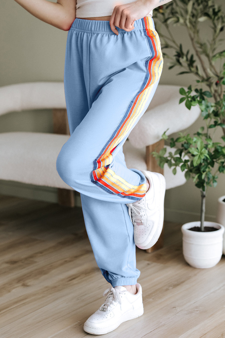 Bella Love Boutique California LLC Bottoms/Pants & Culotte Dark Grey Counting Rainbows High Waist Sweatpants