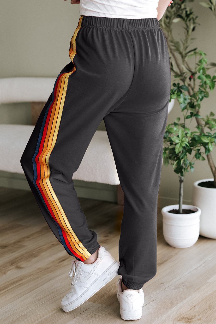 Bella Love Boutique California LLC Bottoms/Pants & Culotte Dark Grey Counting Rainbows High Waist Sweatpants