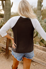 Bella Love Boutique California LLC Graphic/Graphic Long Sleeve Tees Bella Loves Cali's Yeehaw Graphic Vintage Raglan Long Sleeve Top