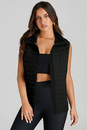 Bella Love Boutique California LLC Outerwear/Vests Sky Blue Plush Collared Quilted Zipped Puffer Vest