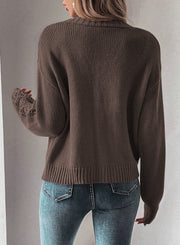 Bella Love Boutique California LLC Sweaters & Cardigans/Cardigans Dark Khaki Open Knit Drop Shoulder Sweater Cardigan