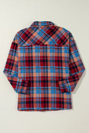 Bella Love Boutique California LLC Tops/Blouses & Shirts Jemmaleigh Red Plaid Print Loose Vintage Shirt