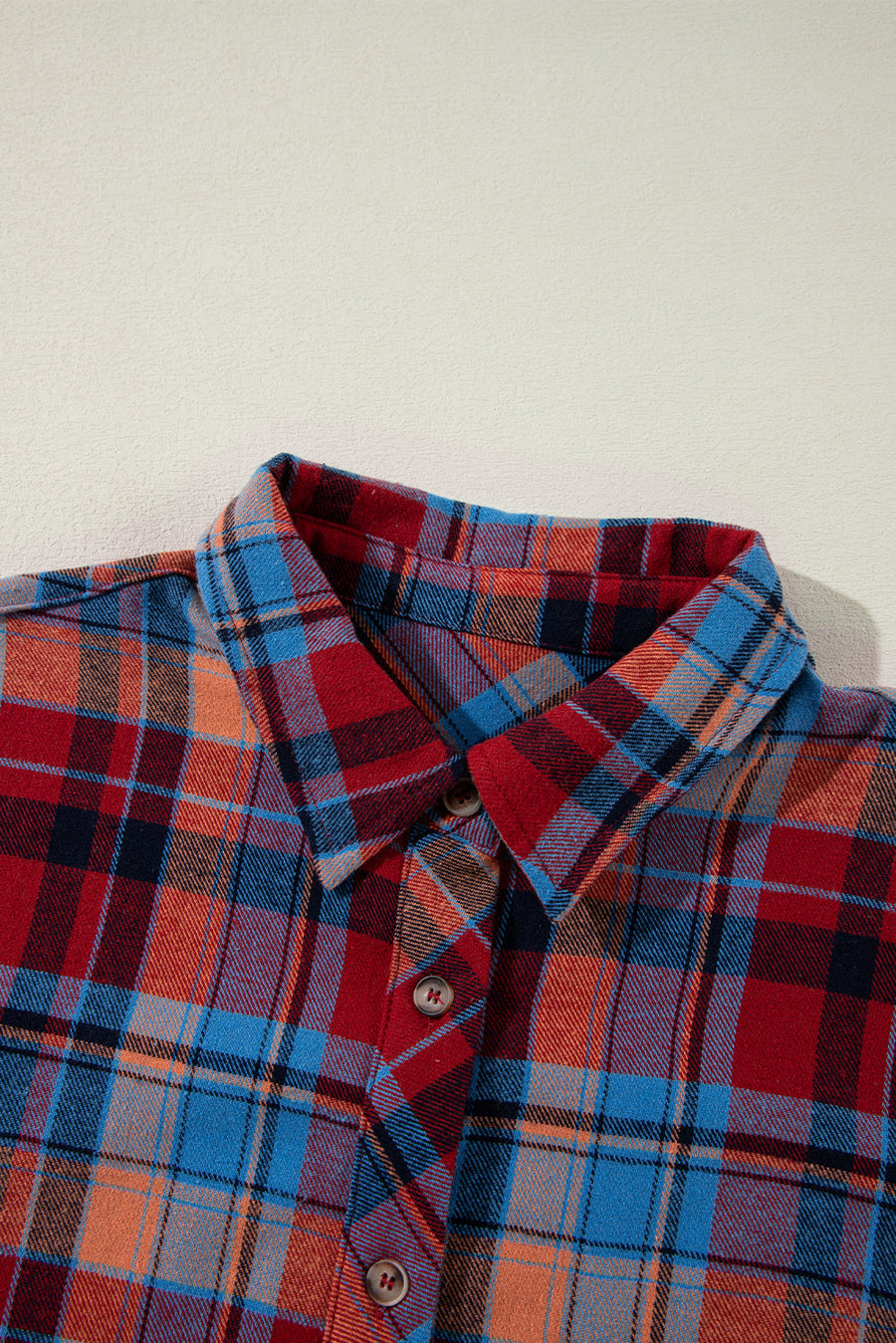 Bella Love Boutique California LLC Tops/Blouses & Shirts Jemmaleigh Red Plaid Print Loose Vintage Shirt