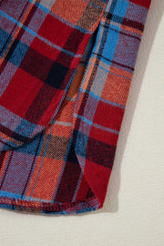 Bella Love Boutique California LLC Tops/Blouses & Shirts Jemmaleigh Red Plaid Print Loose Vintage Shirt
