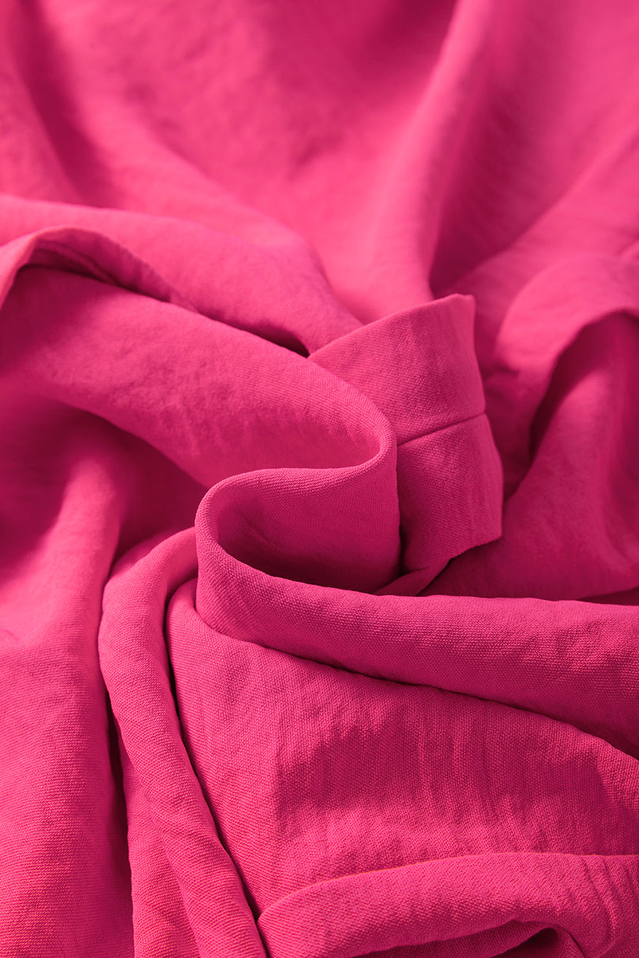 Bella Love Boutique California LLC Tops/Blouses & Shirts Solid Color Shirred Cuff Notch V Neck Blouse