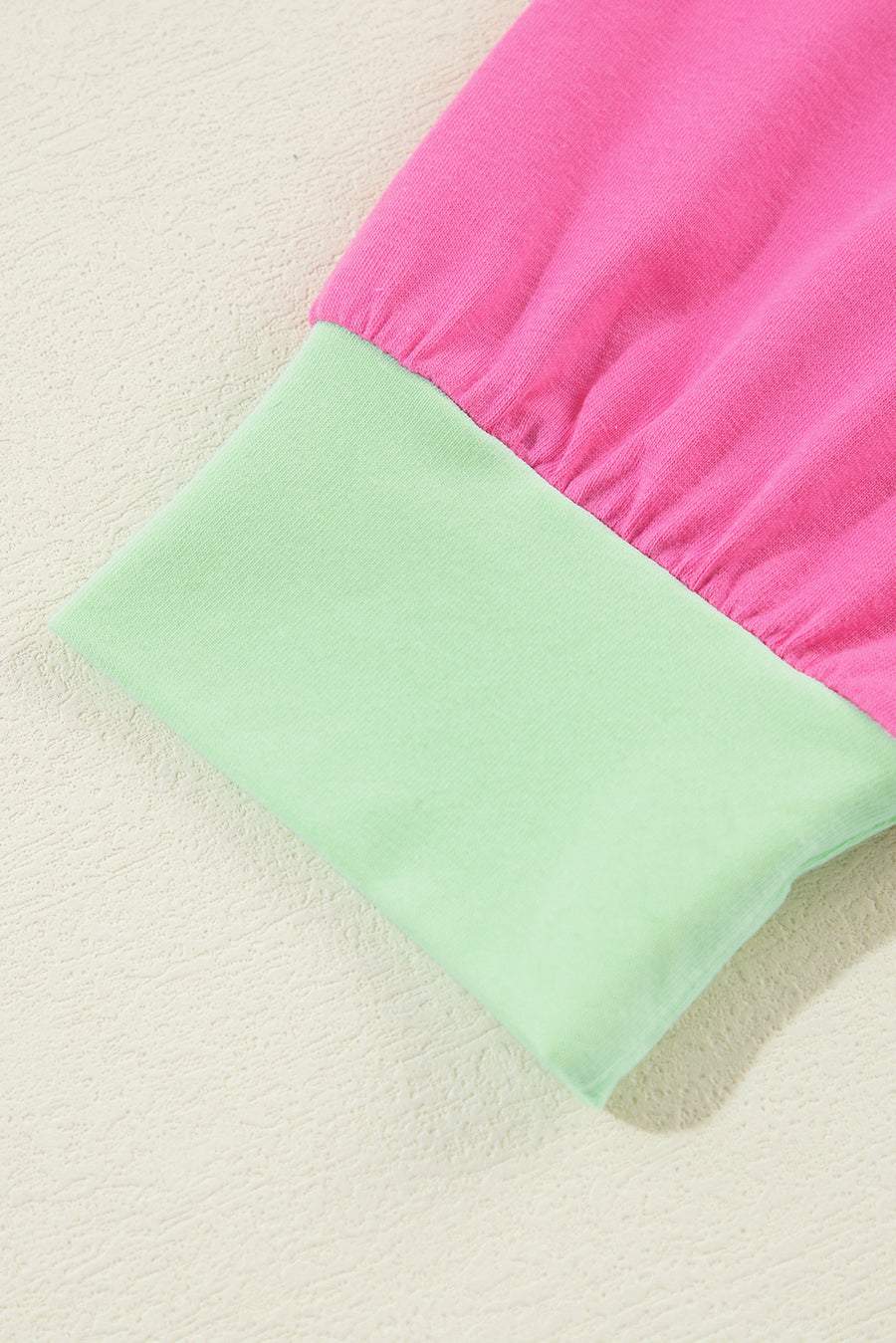 Bella Love Boutique California LLC Tops/Long Sleeve Tops Green Colorblock Patchwork Long Sleeve Loose Top