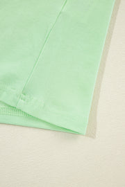 Bella Love Boutique California LLC Tops/Long Sleeve Tops Green Colorblock Patchwork Long Sleeve Loose Top