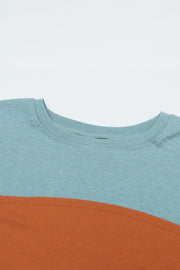 Bella Love Boutique California LLC Tops/Long Sleeve Tops Green Colorblock Striped Bishop Sleeve Top
