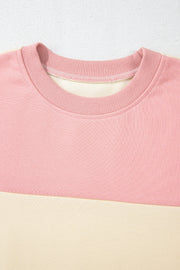 Bella Love Boutique California LLC Tops/Sweatshirts & Hoodies Blossom Colorblock Patchwork Drop Shoulder Sweatshirt