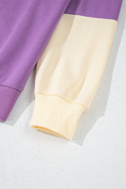 Bella Love Boutique California LLC Tops/Sweatshirts & Hoodies Blossom Colorblock Patchwork Drop Shoulder Sweatshirt