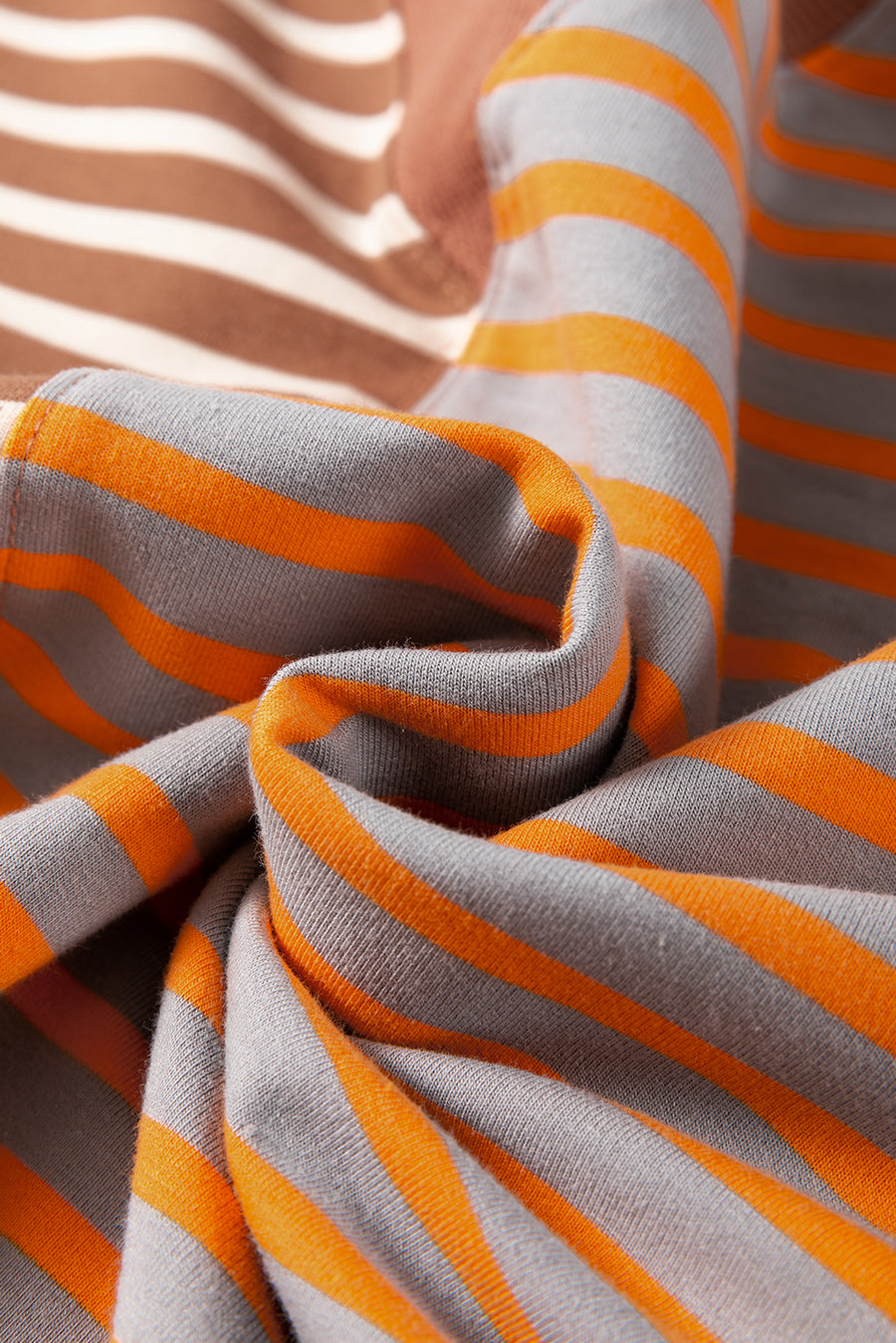 Bella Love Boutique California LLC Tops/Sweatshirts & Hoodies Casual Stripe Colorblock Drop Shoulder Oversize Sweatshirt