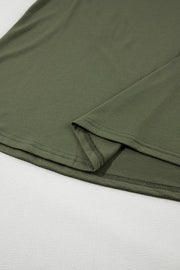 Bella Love Boutique California LLC Tops/Tank Tops Jungle Green Solid Color Distressed Holes Crew Neck Tank Top