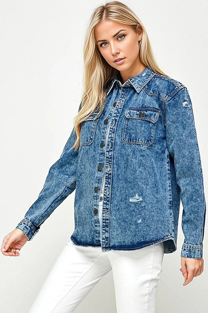 Oversized Denim Shirt