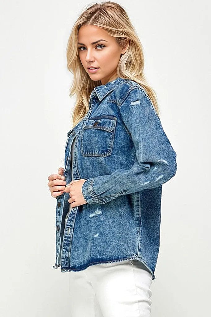 Oversized Denim Shirt