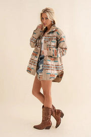 Blue B Exclusive Aztec Shirt Jacket