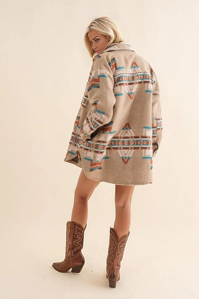 Blue B Coats & Jackets Aztec Shirt Jacket