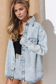 Sparkle Stone Stripe Denim Jacket