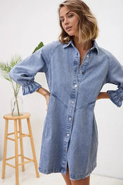 Blue B Dresses Washed Denim Dress