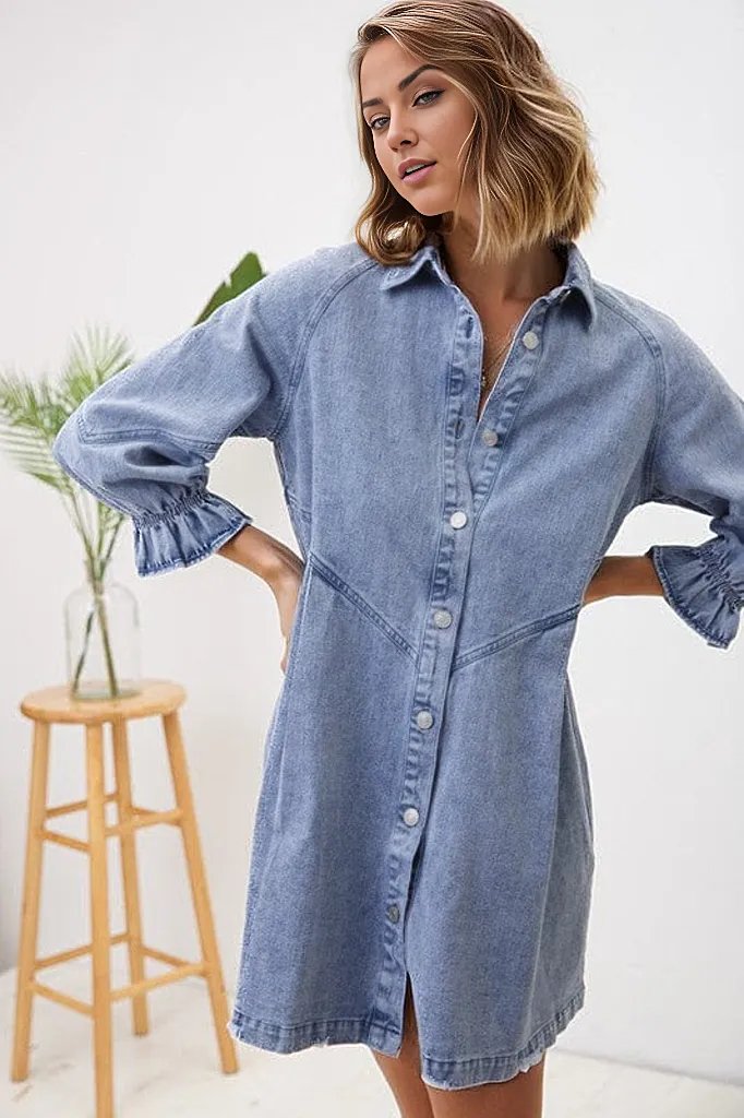 Washed Denim Dress