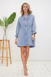 Washed Denim Dress