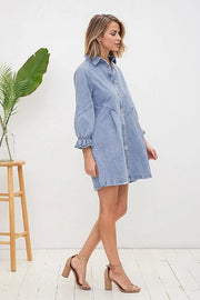 Washed Denim Dress