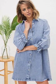 Washed Denim Dress