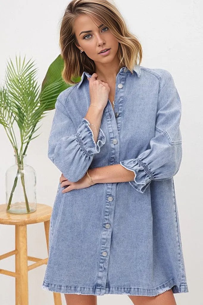 Washed Denim Dress