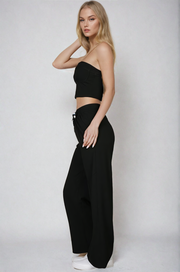 Bustier Cami Top & Slant Straight Pants