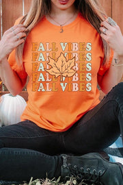 Color Bear Shirts & Tops ORANGE / S Fall Vibes Graphic Tee