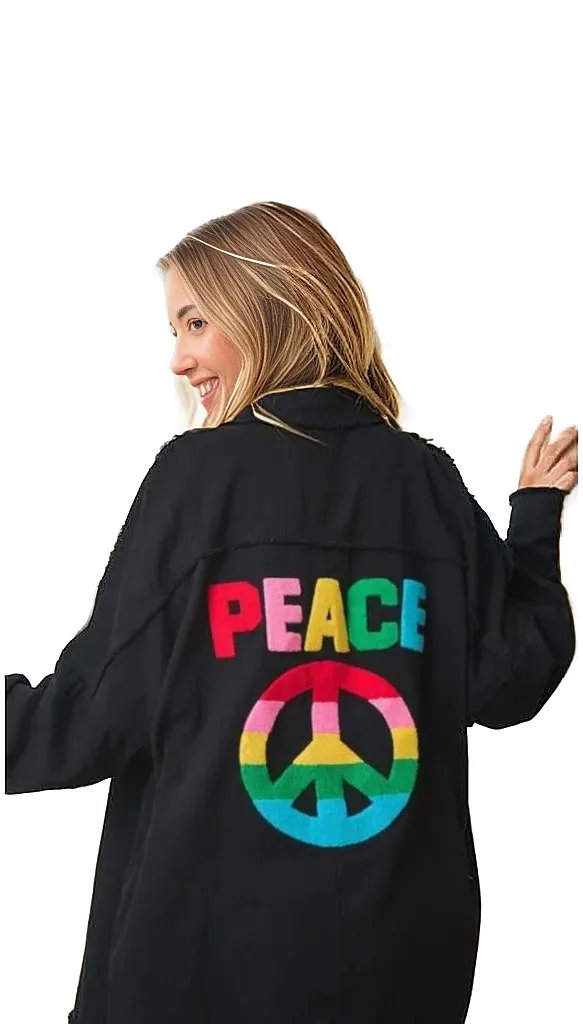 Peace Multi Colored Letters Shirt