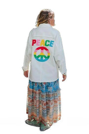 Peace Multi Colored Letters Shirt