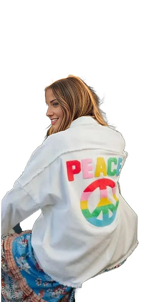Peace Multi Colored Letters Shirt