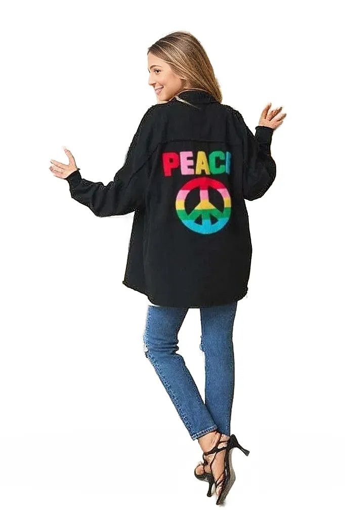 Peace Multi Colored Letters Shirt