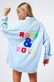 Rock n Roll Multi Colored Letters Shirt